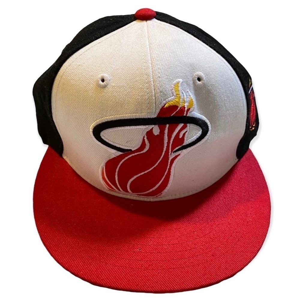 47 Brand Miami Heat Flat Brim Snapback Wool Blend Hat Cap One Size